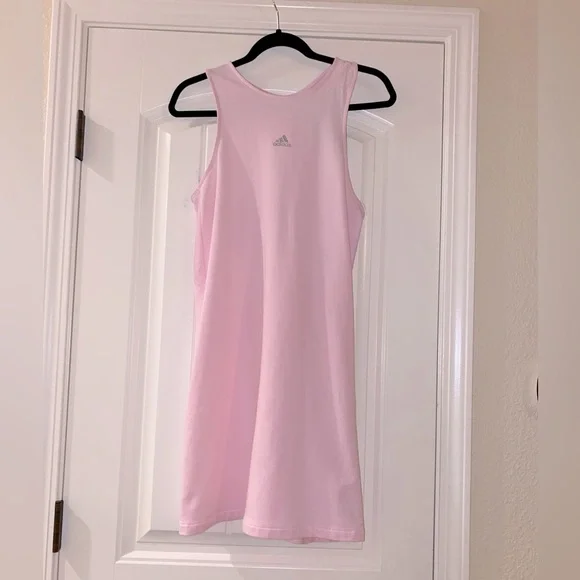 open lace back dress Adidas Oversized Women Original Dress White/Pink – MikeSport Lebanon main image 0